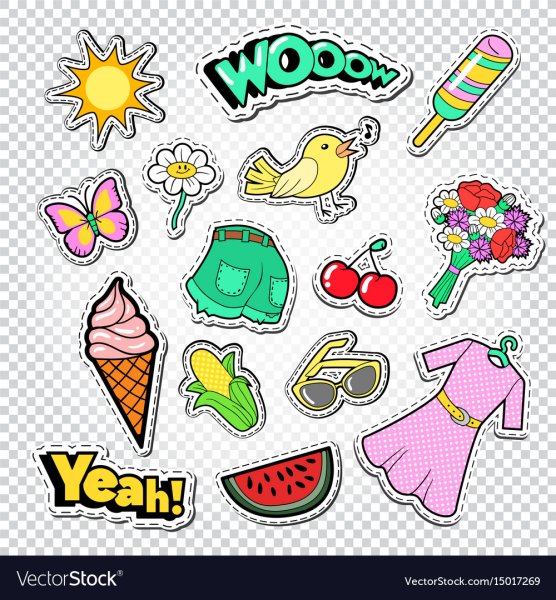 Наклейки с контуром милые