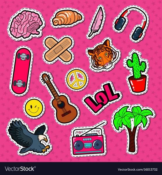 Стикер вектор