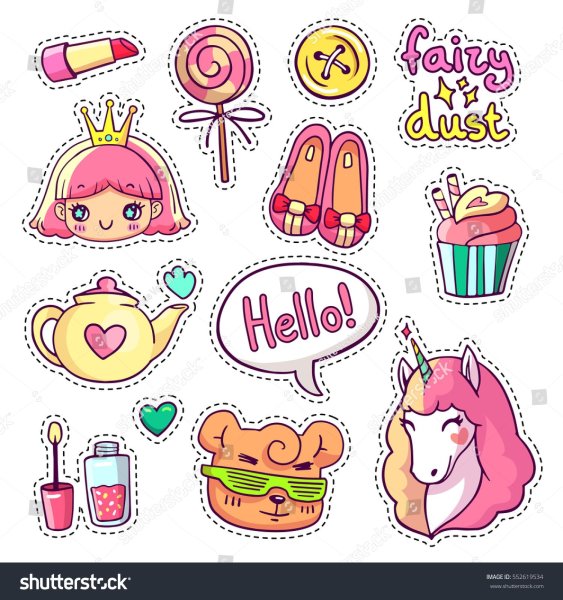 Азиатский макияж милый наклейки пластырь рисунки