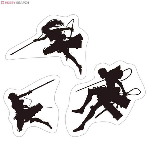 Стикеры атака титанов чб