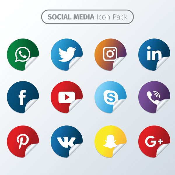 Красивые социальные кнопки сети