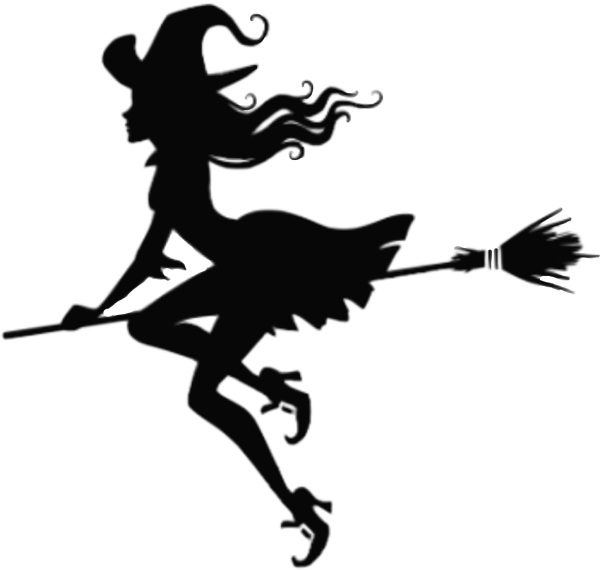Наклейка на авто ведьма