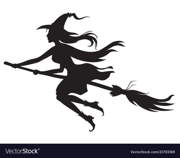 Тату силуэт ведьмы