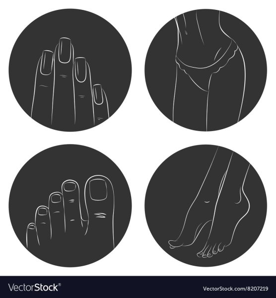 Чёрные ногти с наклейками