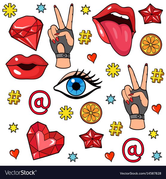 Наклейки в стиле комиксов