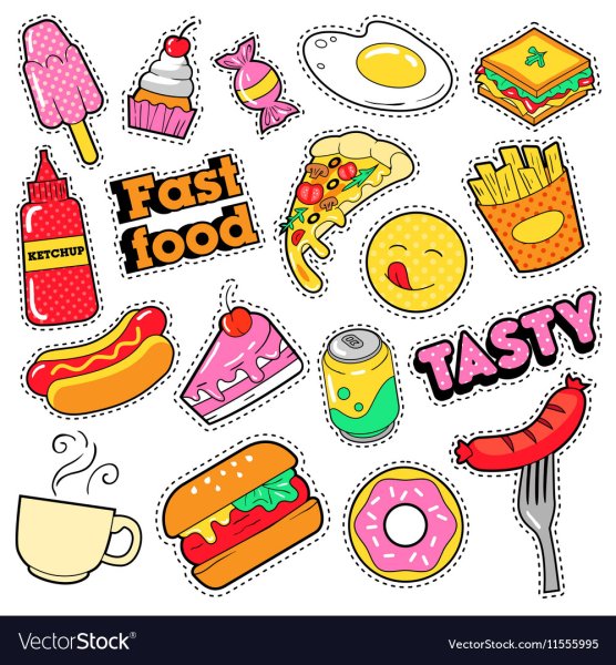 Наклейки для девочек еда