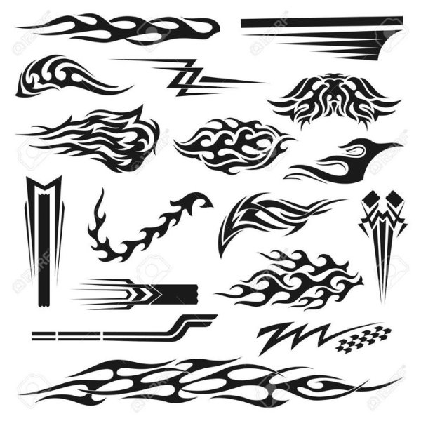 Наклейки на авто орнамент