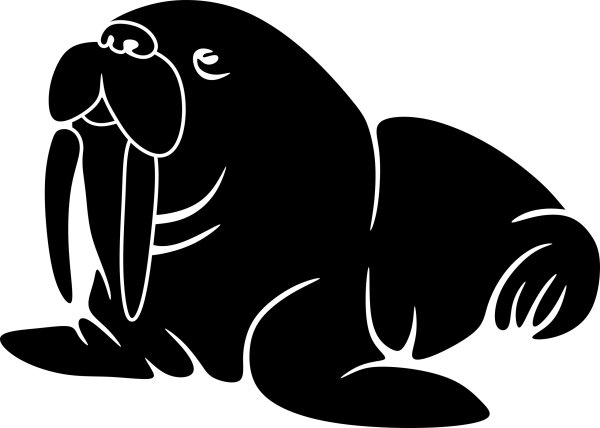 Морж силуэт