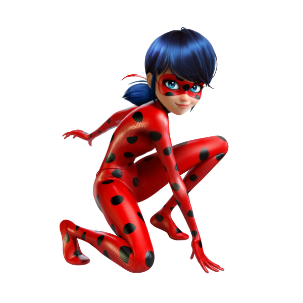 Леди баг на белом фоне