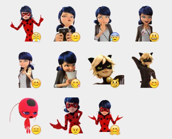 Стикеры леди баг и супер кот