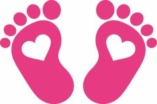 Трафарет ножки ребенка