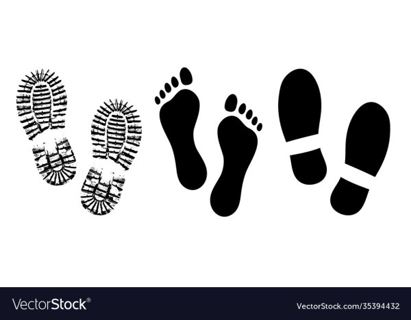 Следы от обуви вектор