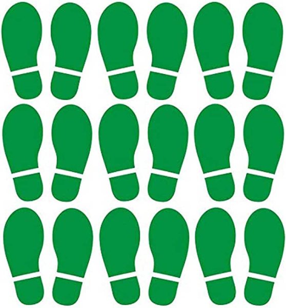 Наклейки на пол следы ног