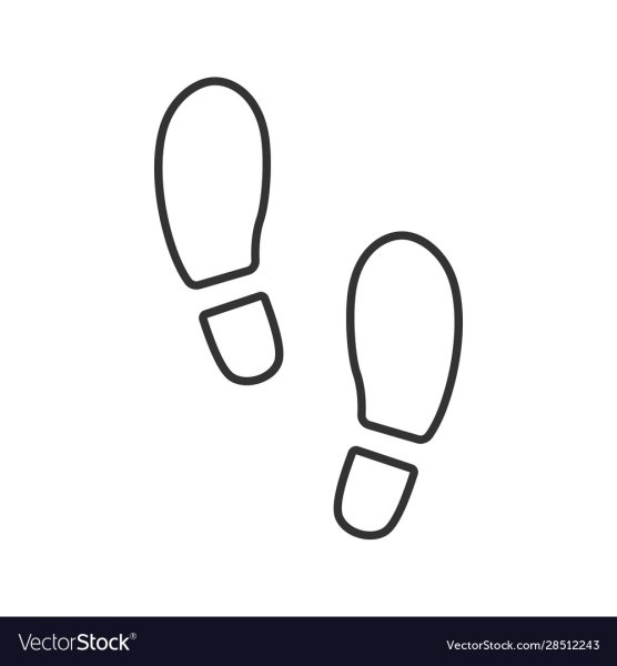 След ботинка раскраска