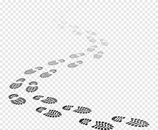 Следы на прозрачном фоне