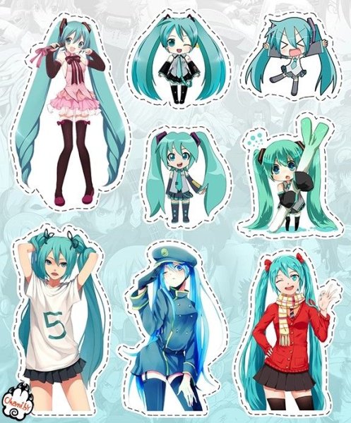 Хацунэ Мику Стикеры