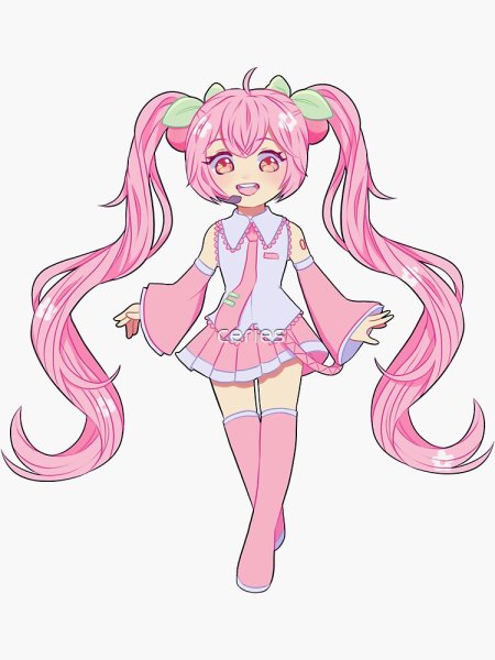 Сакура Мику Стикеры Вокалоид