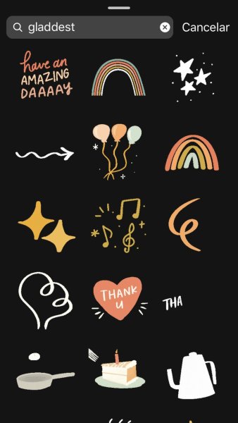 Интересные наклейки в сторис