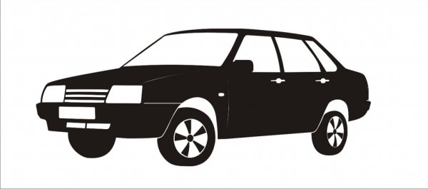 ВАЗ 2114 силуэт спереди