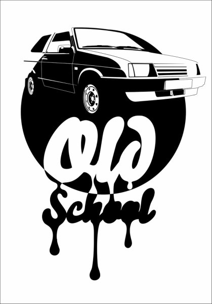 Наклейки на машину черно белые