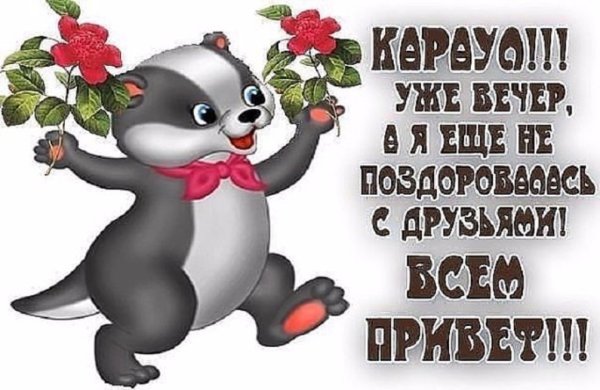 Стикеры добрый вечер красивые