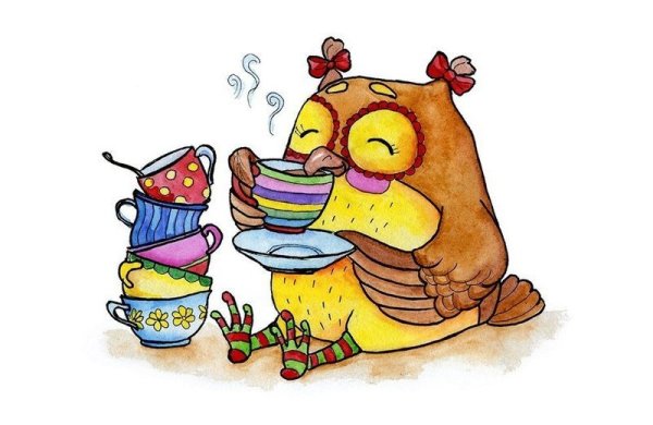 Чаепитие картинки прикольные