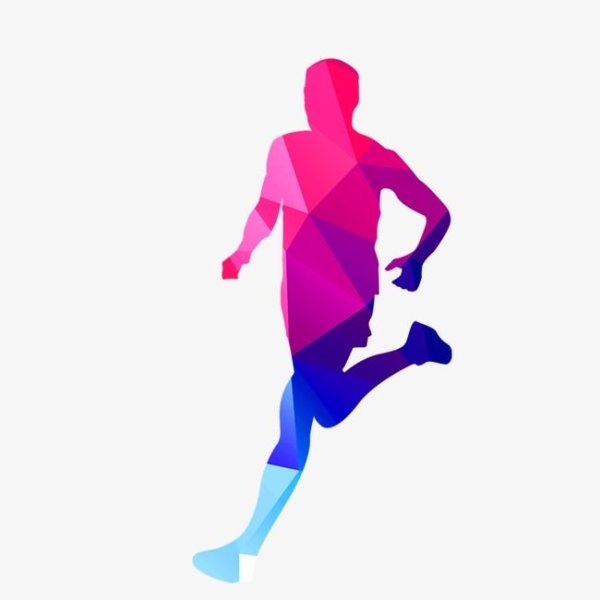 Цветные силуэты спортсменов