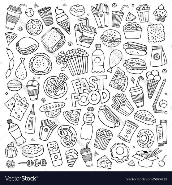 Множество рисунков на одном листе