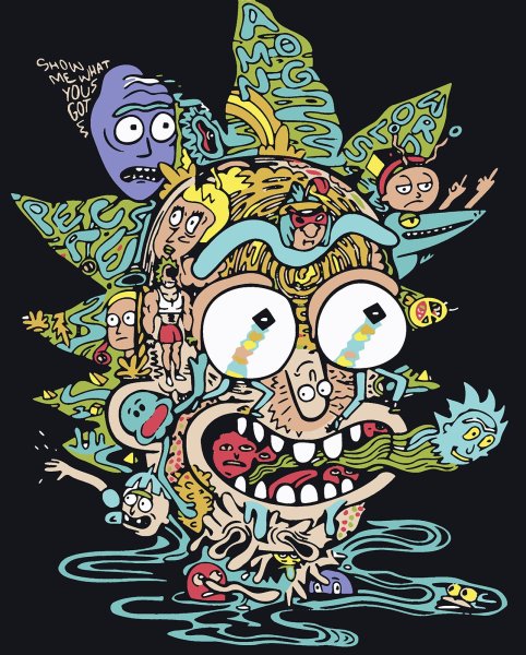 Психоделические картины Рик и Морти