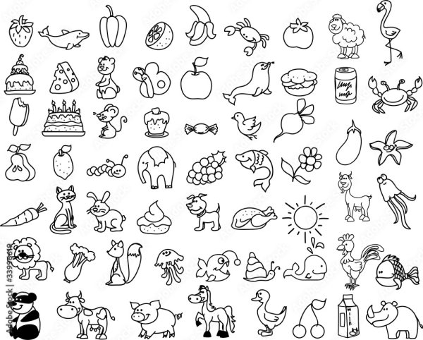 Много маленьких рисунков