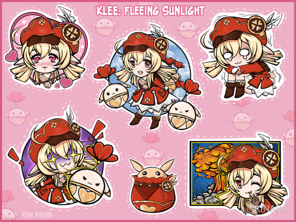 Геншин Чиби Стикеры кли