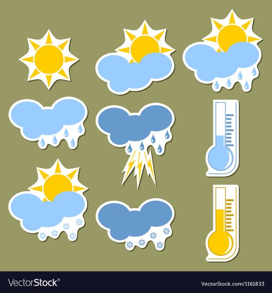 Наклейки с погодой и природой