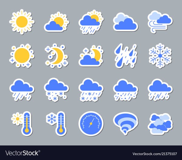 Стикер прогноз погоды красивый