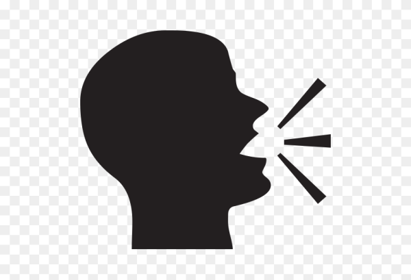 Силуэт говорящего человека