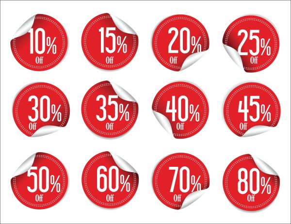 Наклейки скидки для магазина