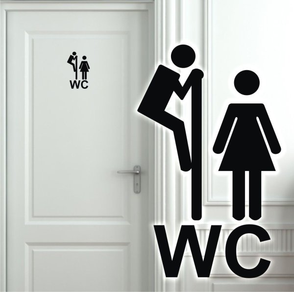 Трафарет туалет