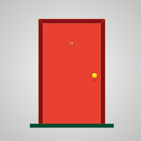 Красная дверь вектор