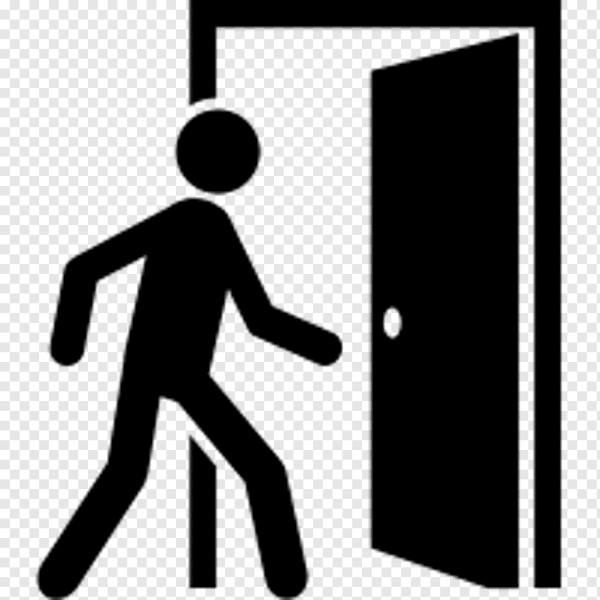 Человек входит в дверь иконка