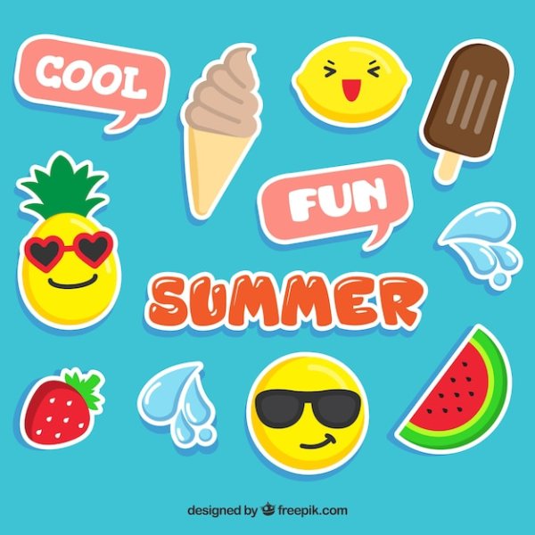 Прикольные Стикеры лето