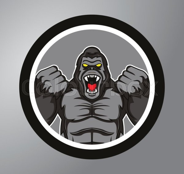 Горилла стикер