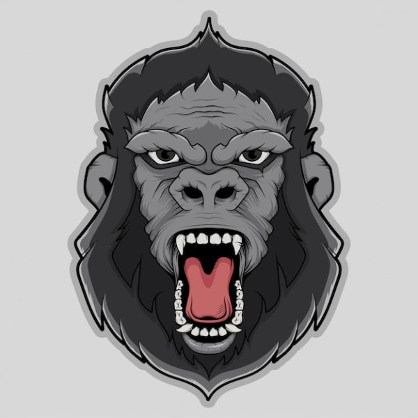 Горилла стикер