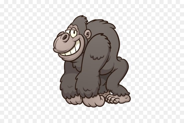 Смешная горилла стикер