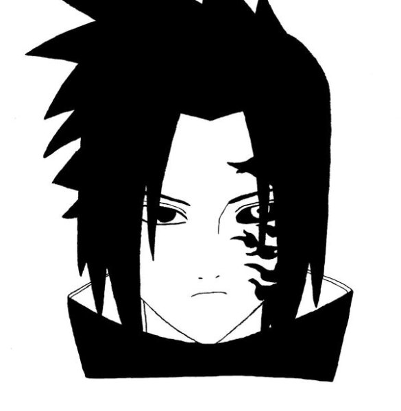 Трафарет Саске