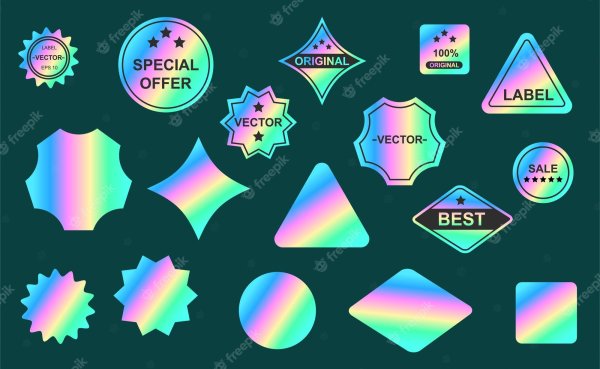 Голографические значки