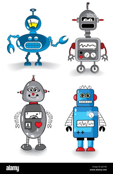 Робот стикер иллюстрация
