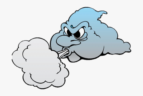 Облако и ветер раскраска