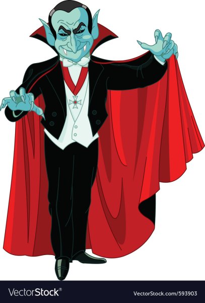 Дракула на белом фоне