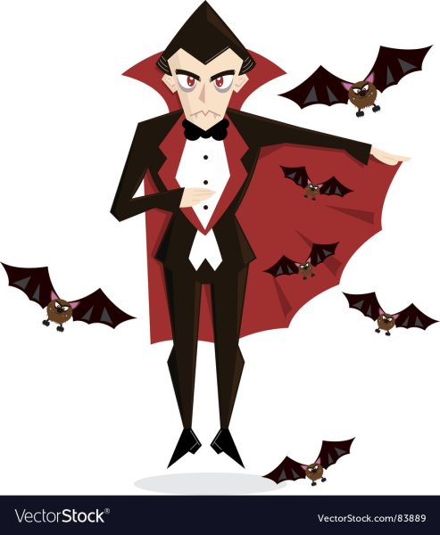 Дракула на белом фоне