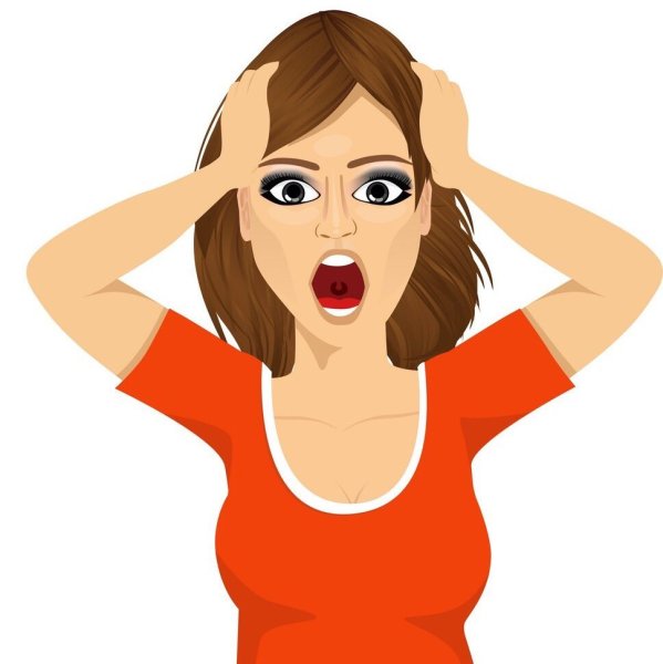 Ужас, женщина, вектор