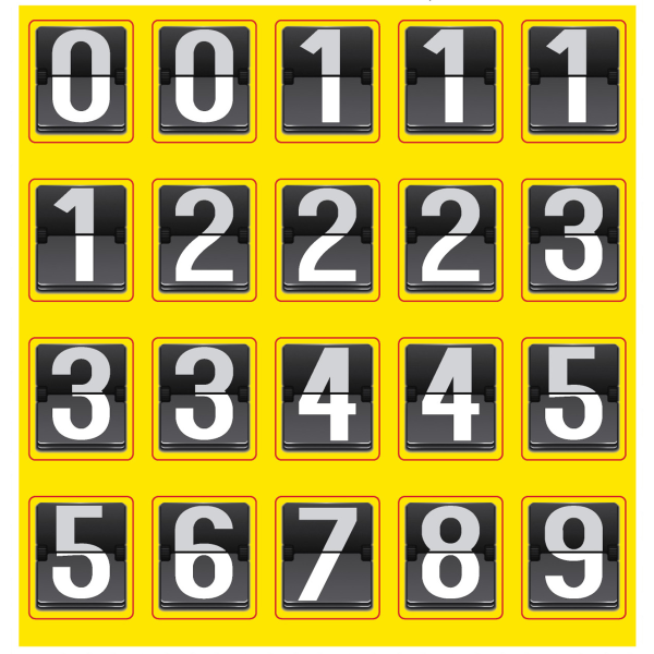 Цифры (с наклейками)